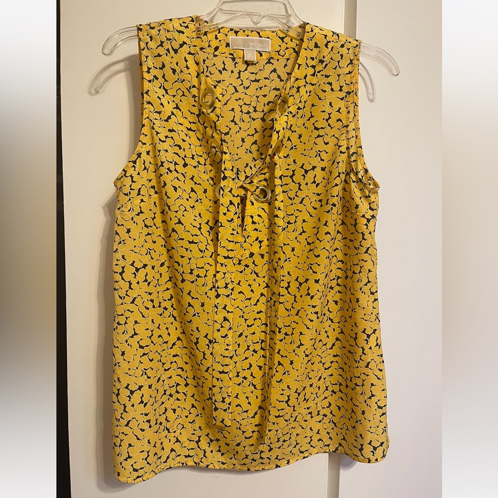MICHAEL Michael Kors Yellow and Black Blouse